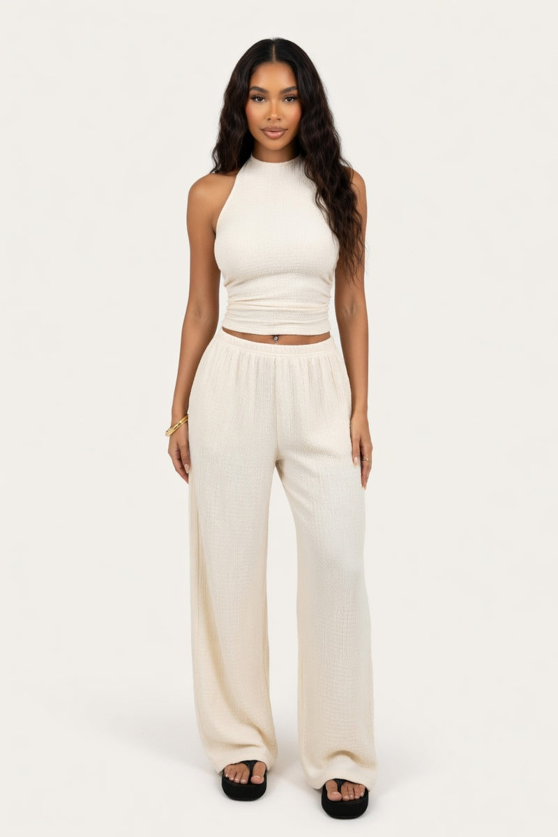 Vest & Wide Leg Trouser Co-ord — front view