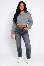 Oversized Hooded Sweatshirt — Color:E 24w 0318-033 # Flower ash