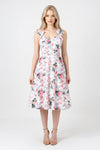 Printed Bow Detail Mini Dress