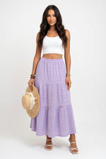 Pleated Mini Skirt — Lavender