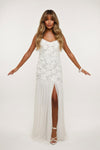Rose Detail Halter Dress