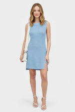 Knitted Round Neck Dress — front view