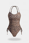 Leopard Print Halter Swimsuit