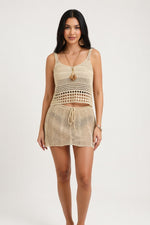 Knit Vest Co-ord Set — Khaki