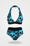Skull Print One-Piece Swimsuit