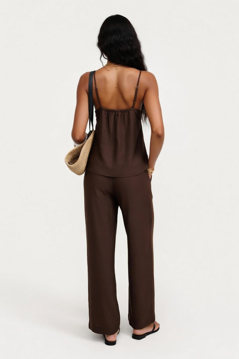 Halter Top & Trouser Co-ord — back view