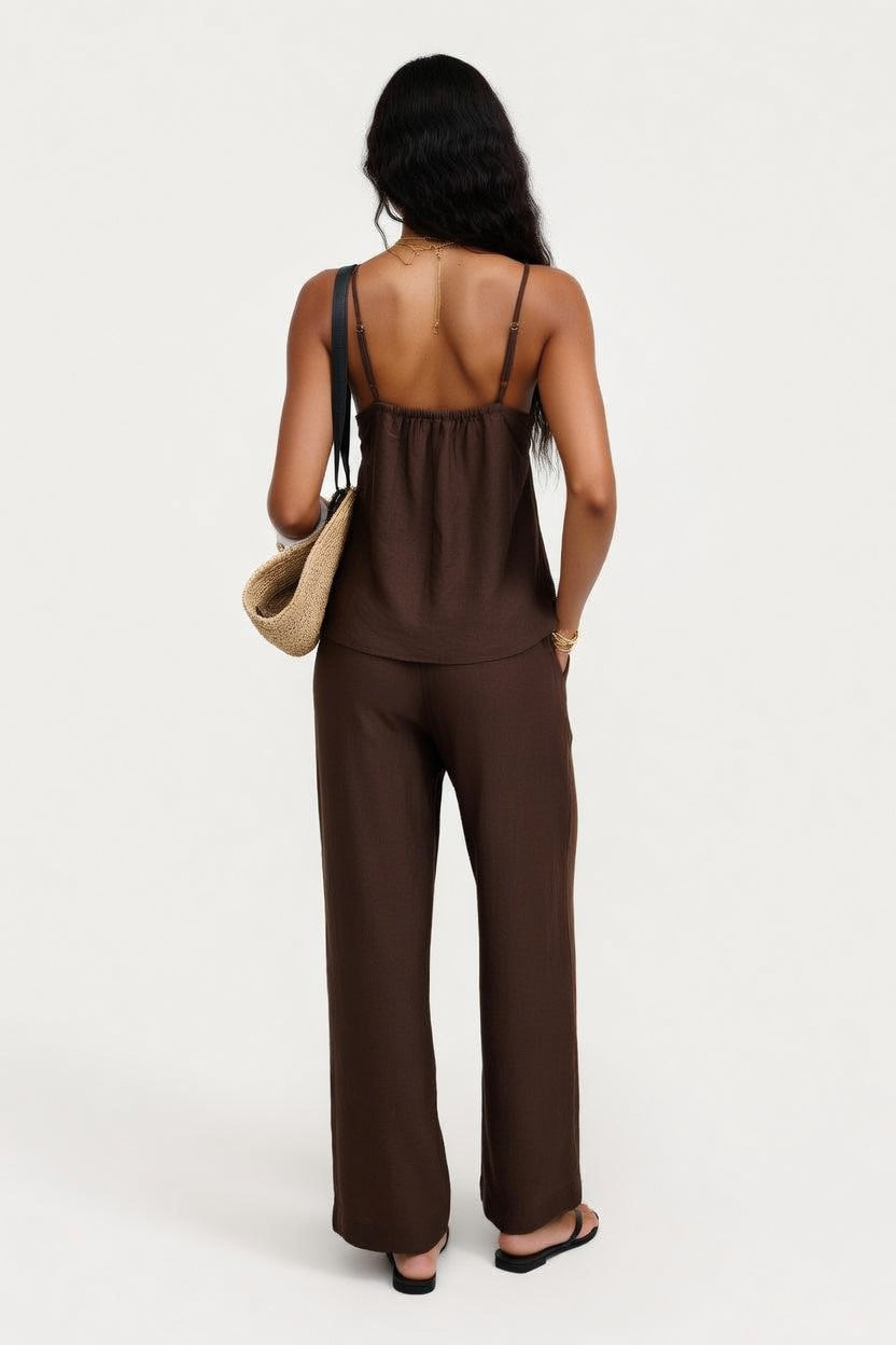 Halter Top & Trouser Co-ord — back view