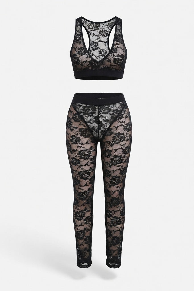 Halter Co-ord Set — Black