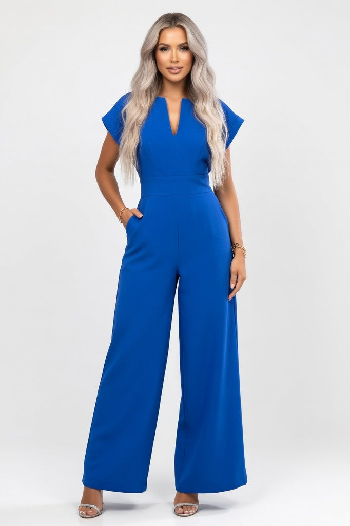 Wide Leg Jumpsuit — Blue