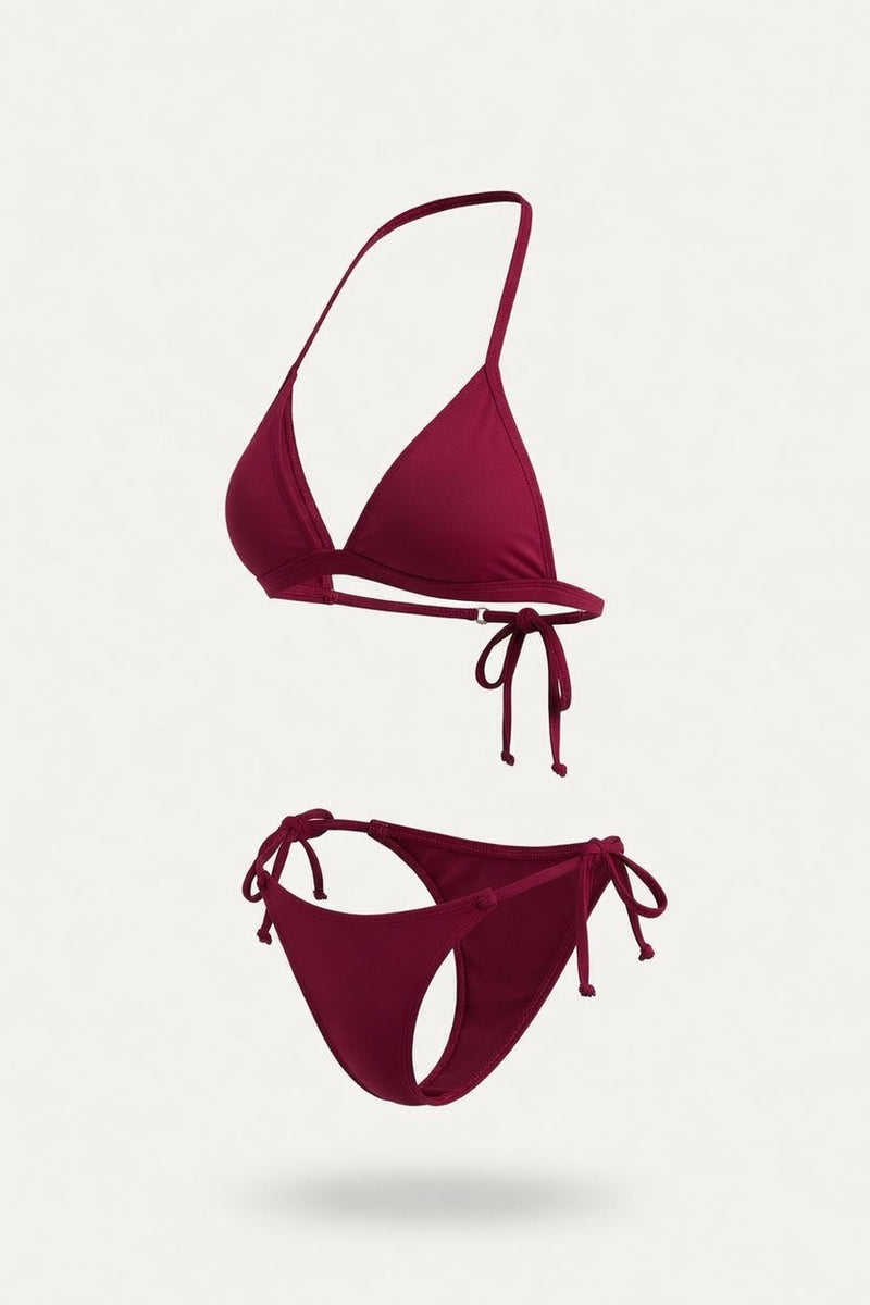 Solid Two-Piece Bikini — side view