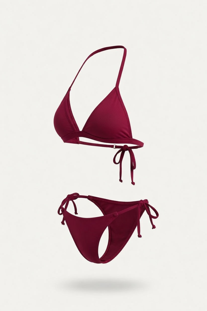 Solid Two-Piece Bikini — side view