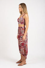 Contrast Print Wide Leg Trousers — side view