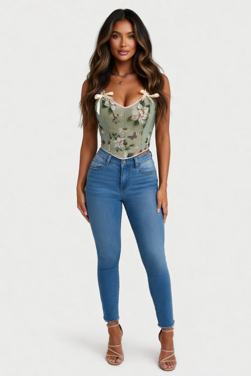 Bow Detail Halter Top — front view
