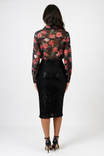 Sequin Mini Skirt — back view