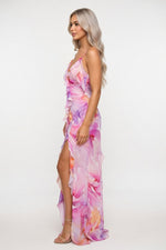 Halter Print Dress — side view