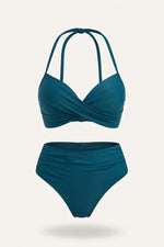 Split Bikini Set — Navy Blue