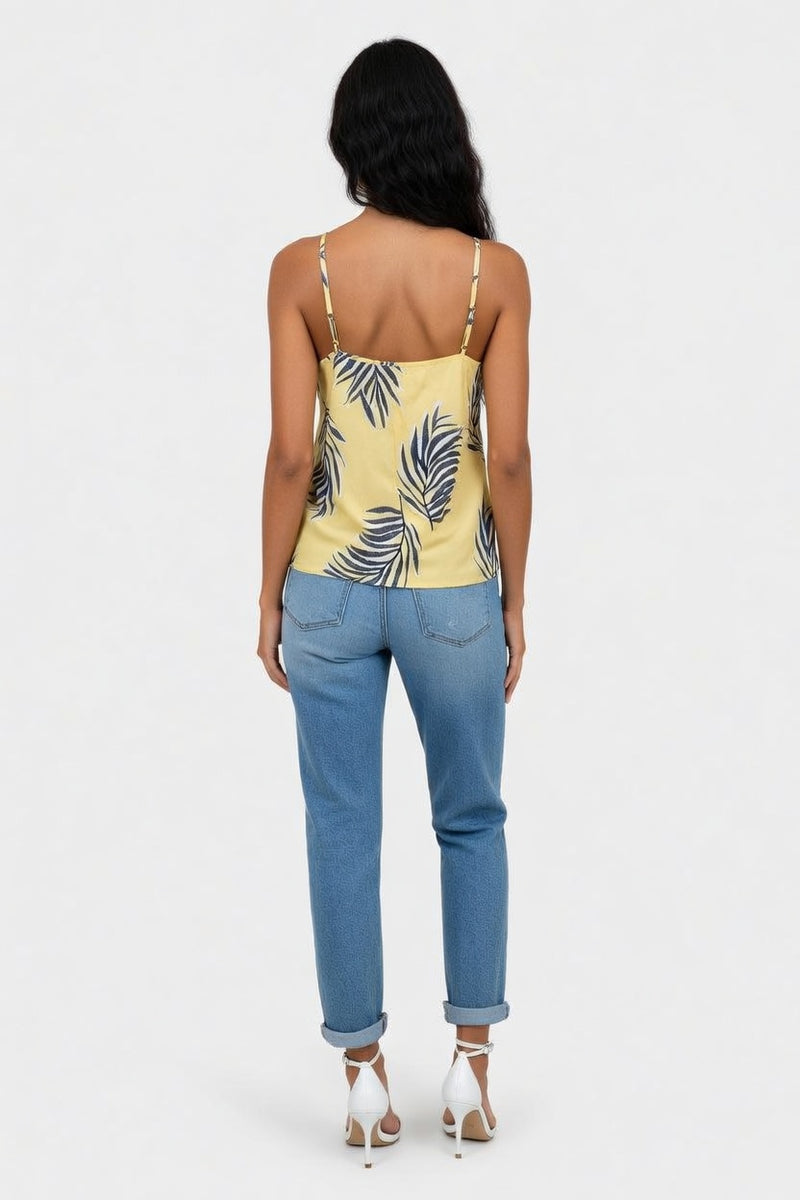 Printed Halter Top — back view