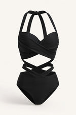 Underwire High Waist Bikini Set — Black