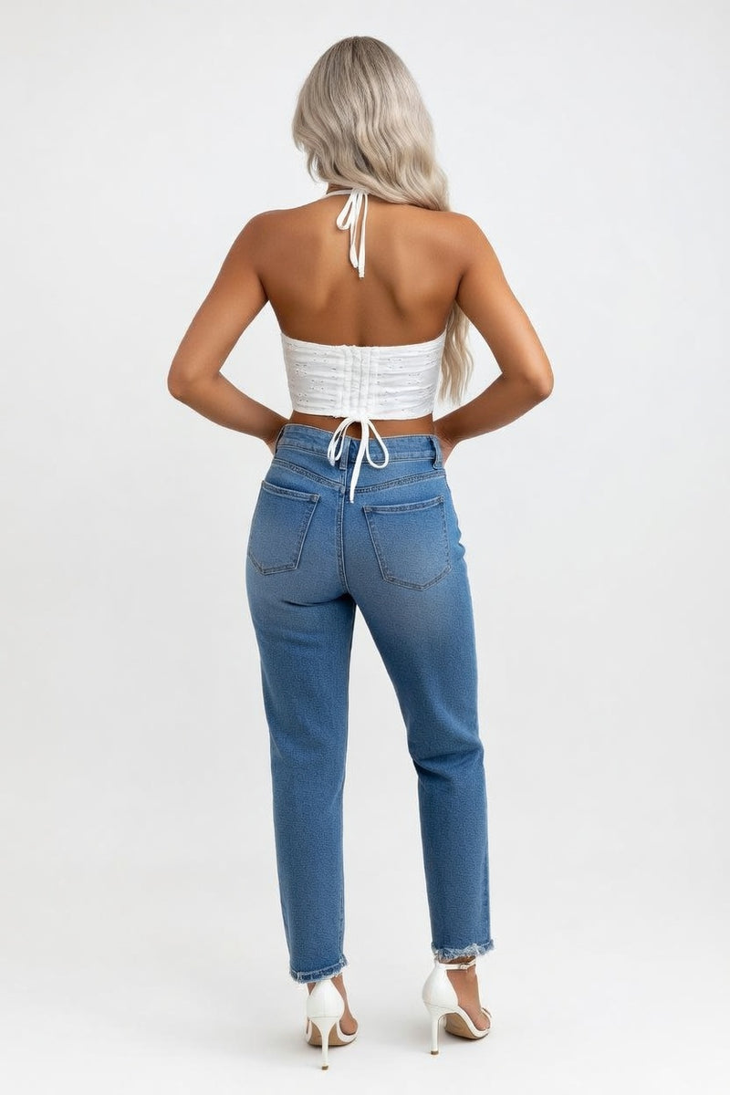 Halter Drawstring Camisole — back view