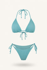 Cross-Front Bikini Set — Light Blue
