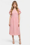 Petal Sleeve Midi Dress