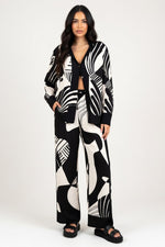 Graffiti Print Blazer Set — As Pictured