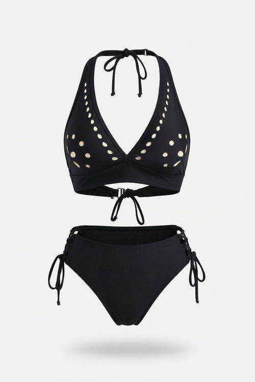 Halter Bikini Set — Black