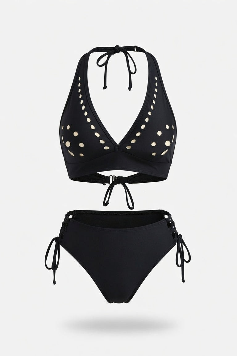 Halter Bikini Set — Black