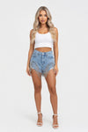 Raw Hem Denim Shorts