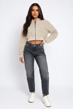 Oversized Hooded Sweatshirt — Color:E 24w 0318-086 # Apricot