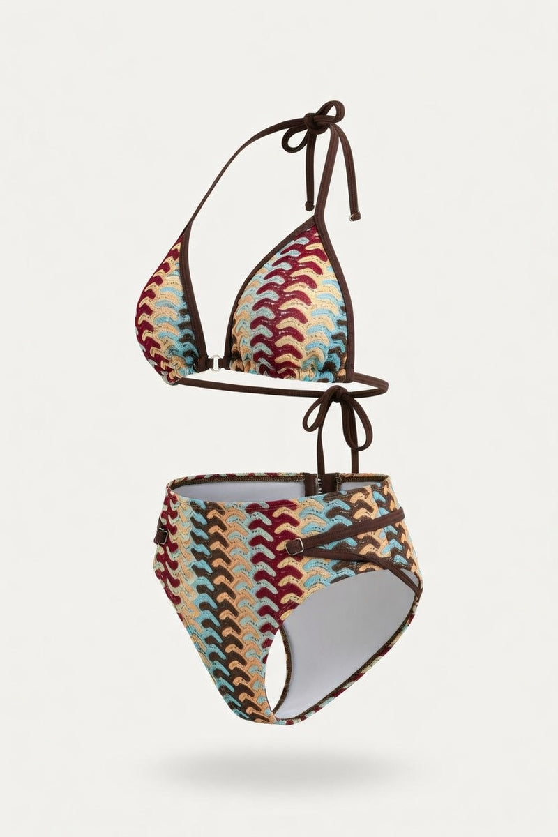 Halter Tie Swimsuit Set — side view