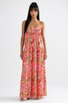 Printed Halter Layered Dress