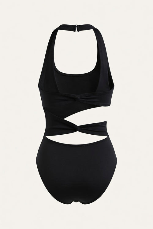 Cut-Out One-Piece Swimsuit — back view
