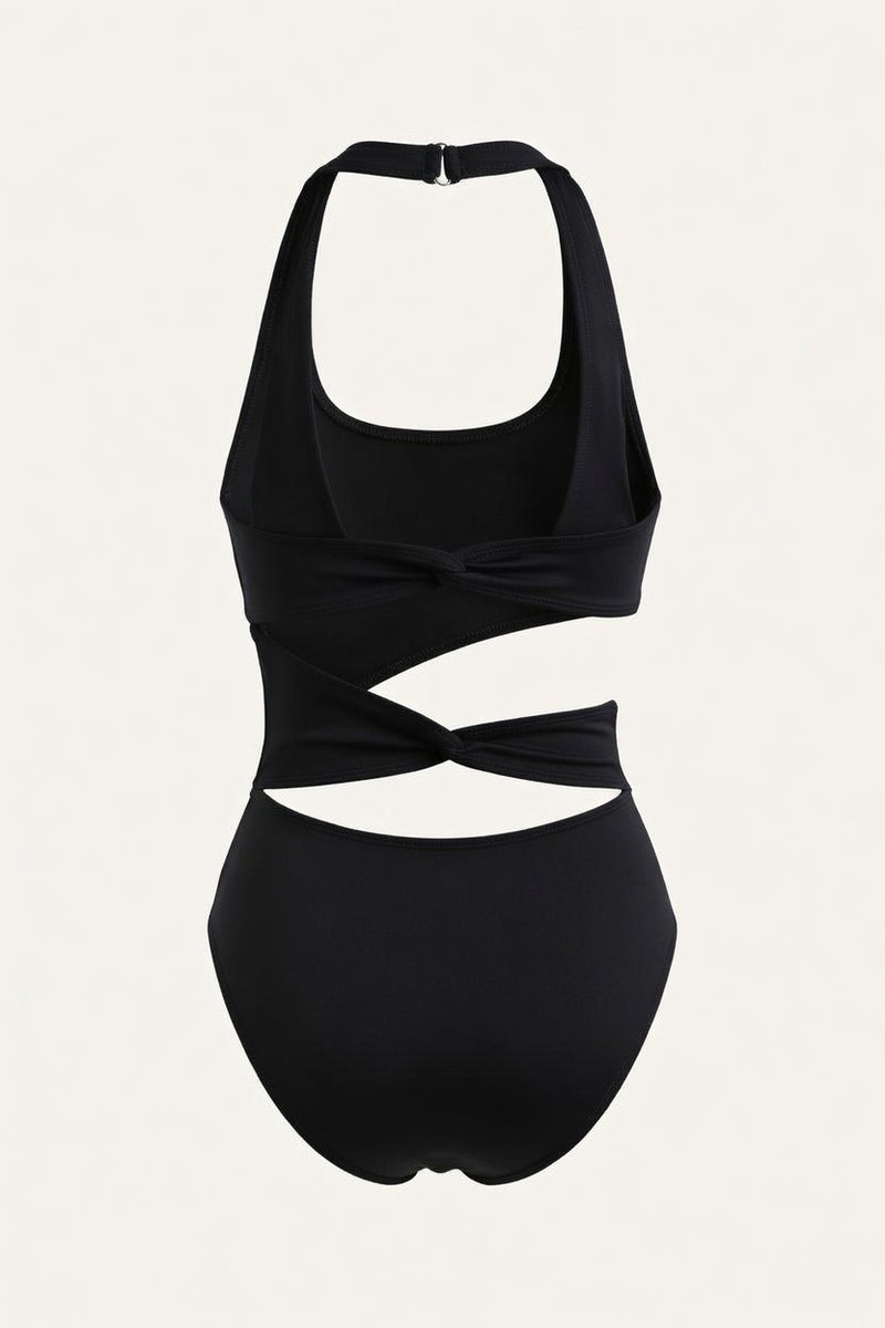 Cut-Out One-Piece Swimsuit — back view