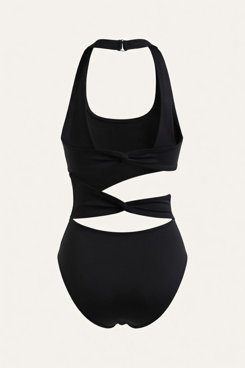 Cut-Out One-Piece Swimsuit — back view