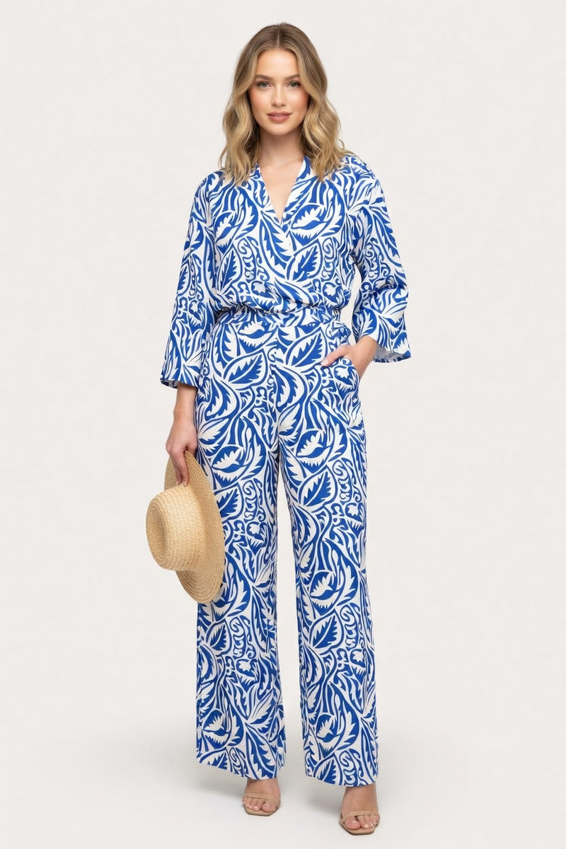 Printed Two-Piece Co-ord Set — front view