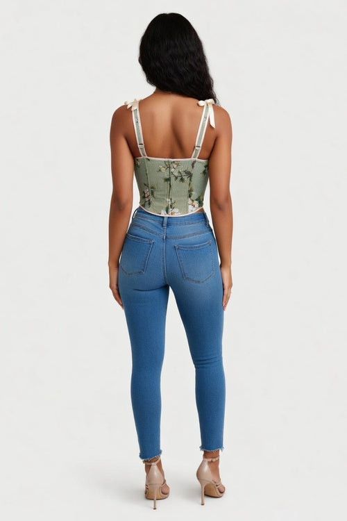 Bow Detail Halter Top — back view