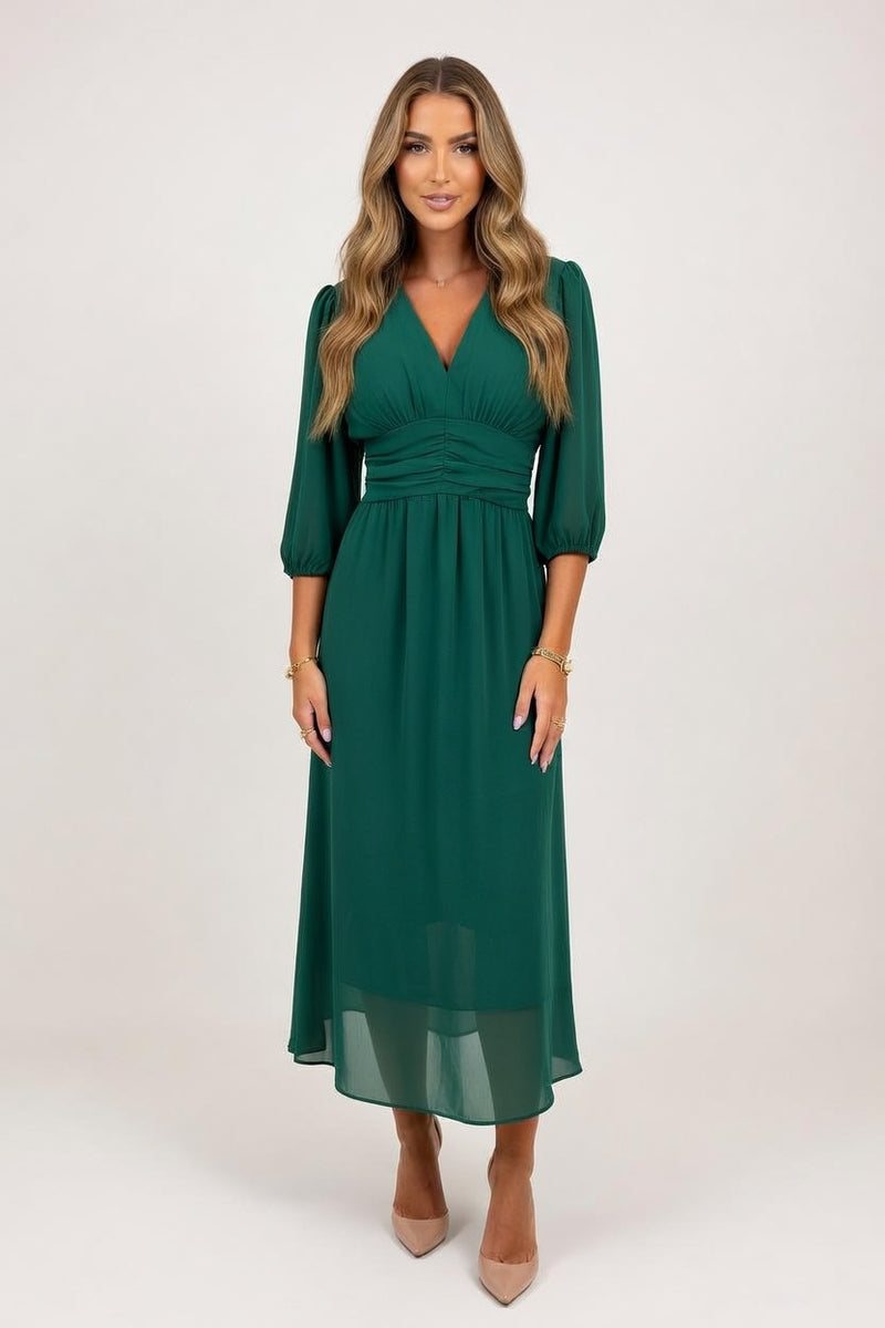 Chiffon Mini Dress — front view