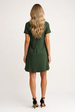 Short Sleeve Mini Dress — back view