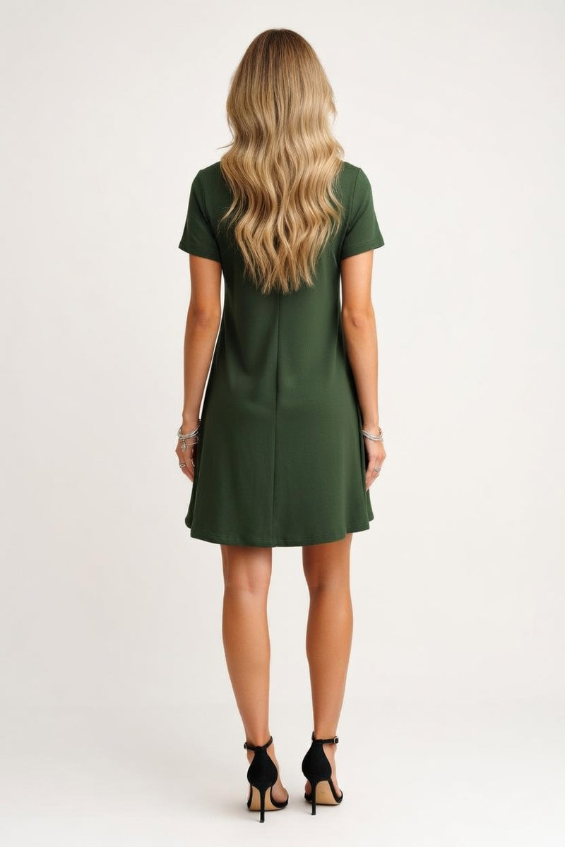 Short Sleeve Mini Dress — back view