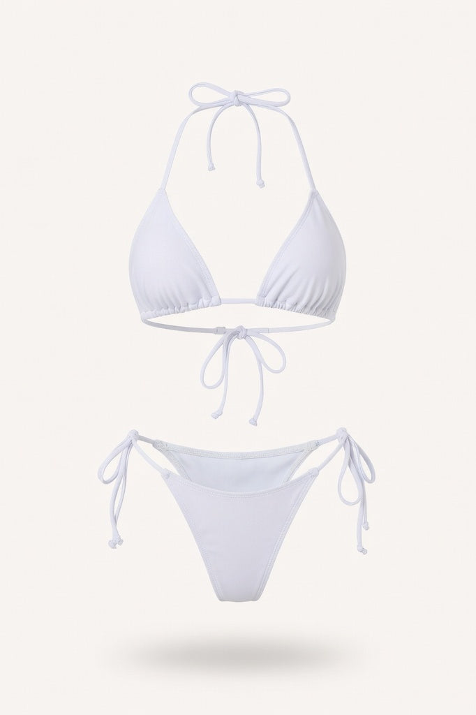 High-Waisted Bikini Set — White