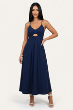 Halter Pocket Dress — Dark Blue