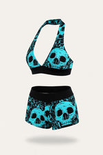 Skull Print Boxer Swimsuit — side view