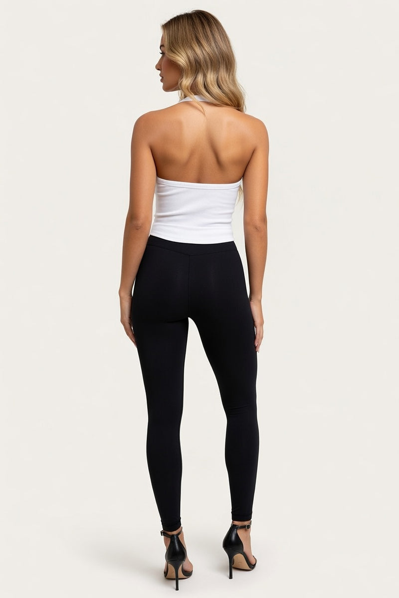 Ribbed Knit Vest — back view