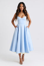 Mesh Double Layer Halter Dress — front view