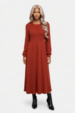 Wool Blend Knit Dress — front view
