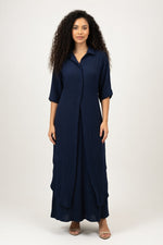 Cotton Linen Shirt & Wide Leg Trouser Co-ord — Black