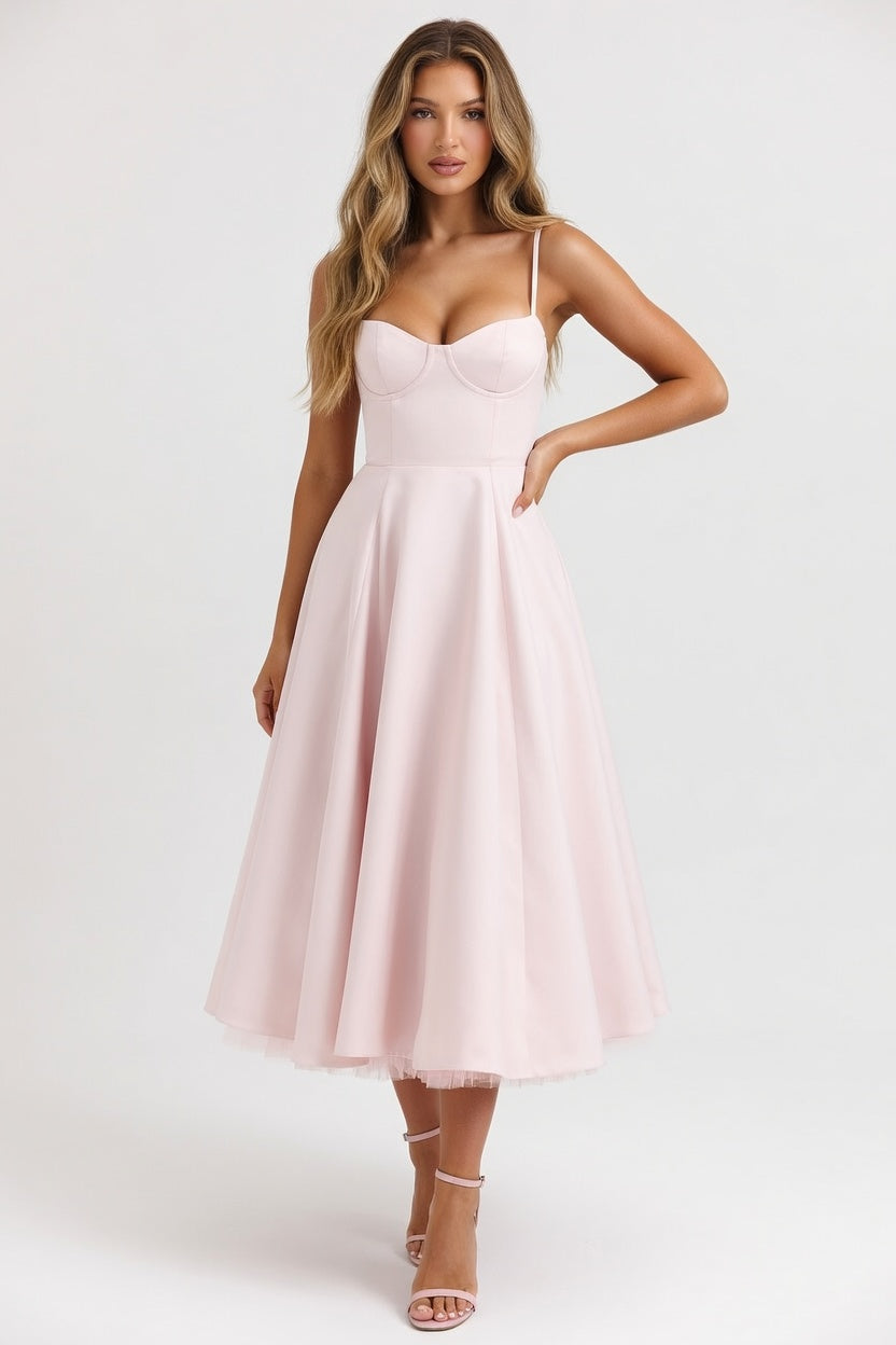 Mesh Slip Dress — Pink