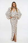 V-Neck Puff Sleeve Dress