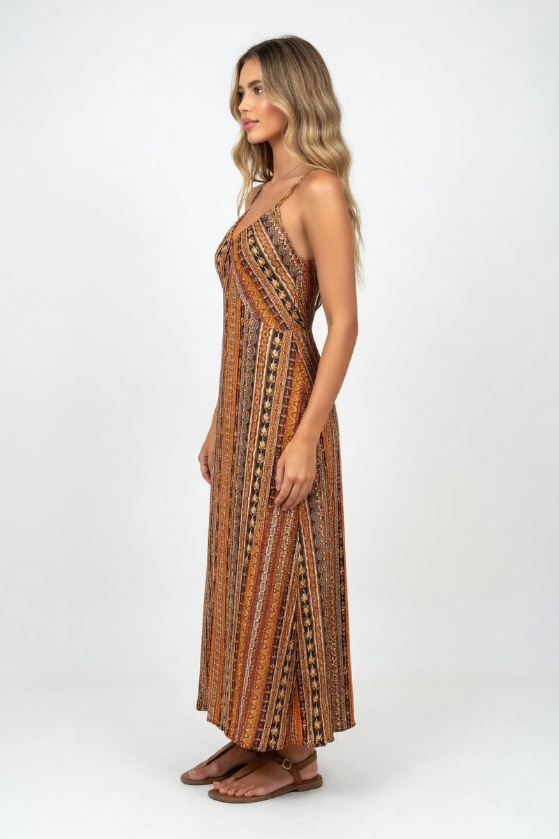 Halter Printed Beach Dress — side view